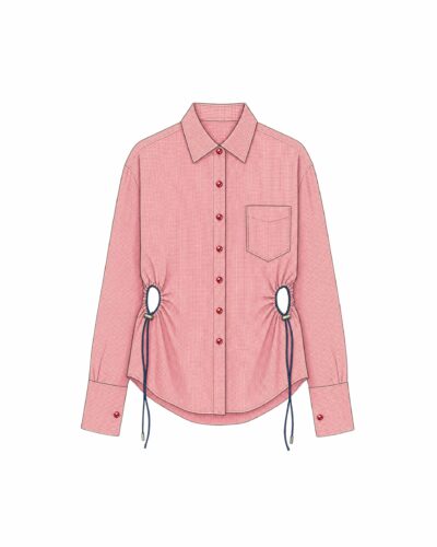 Vichy Shirt with Cut-Outs