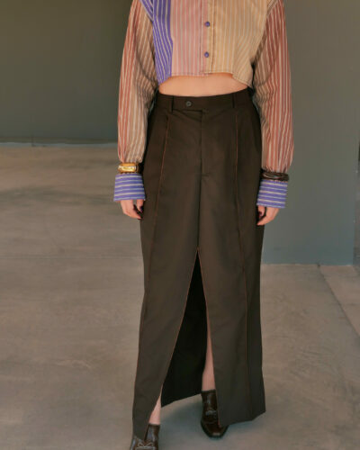 Signature Maxi Brown Skirt