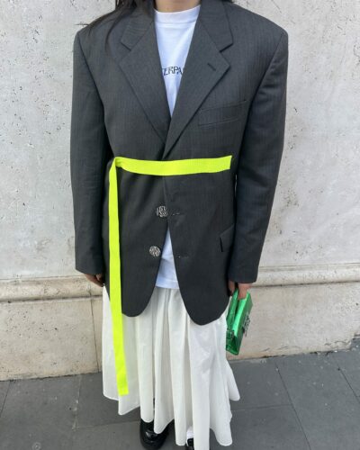 Grey Fluo Blazer Cut Outs