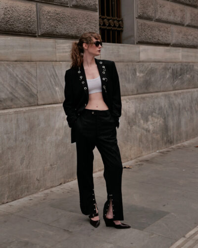 Striped Blue-Black Suit