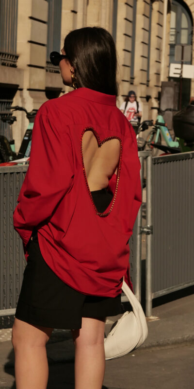 Red Heart Shirt - Open Back