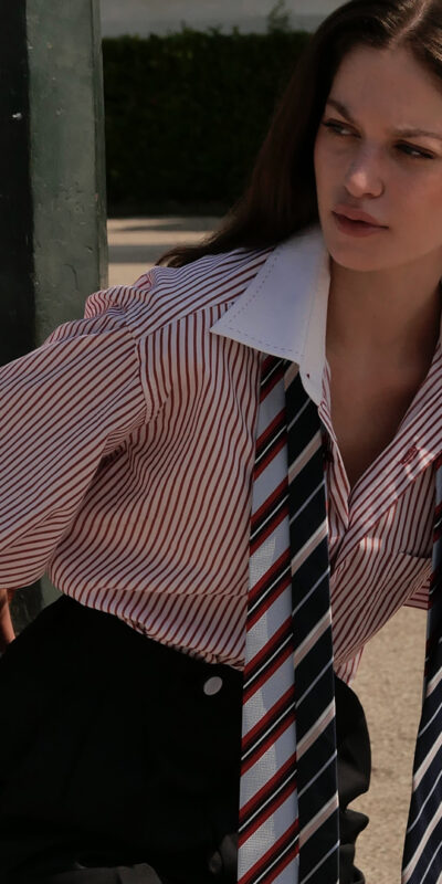 Red Striped Shirt - Open Sleeves