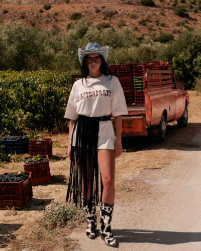 Black Suede Belt - Fringes