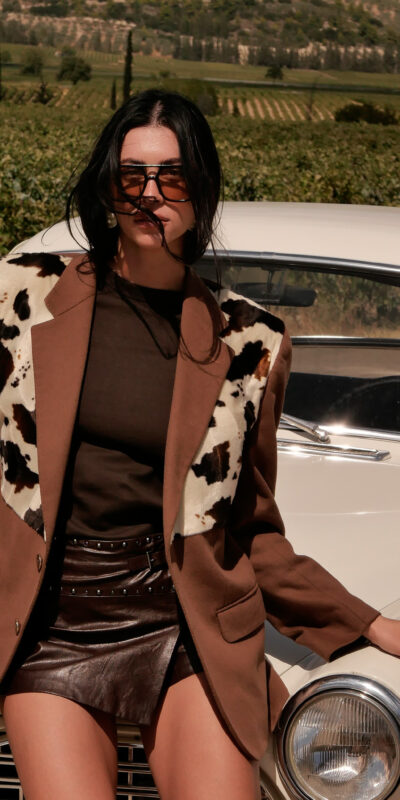 Cow Print Blazer