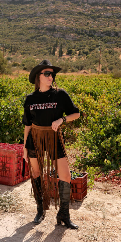 Brown Suede Belt - Fringes