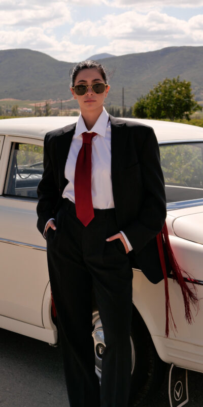 Red Monochrome Tie