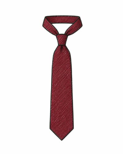Red Monochrome Tie