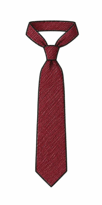 Red Monochrome Tie