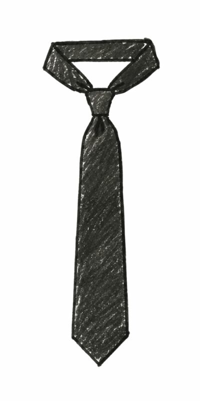 Satin Black Tie