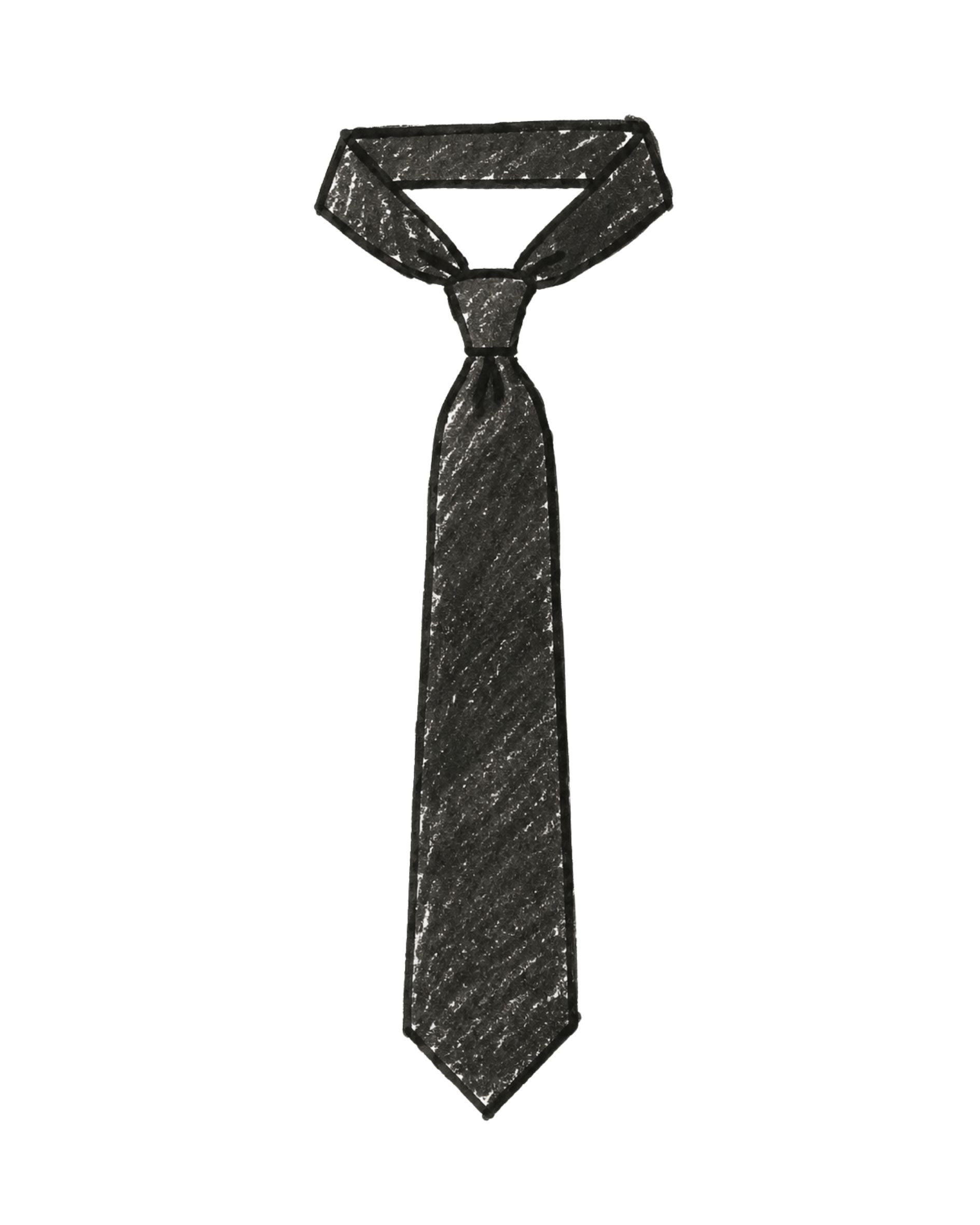 Satin Black Tie
