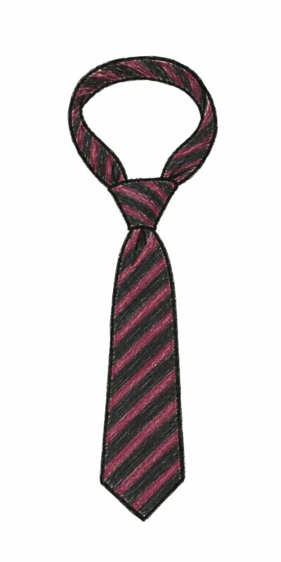 Striped Burgundy Tie