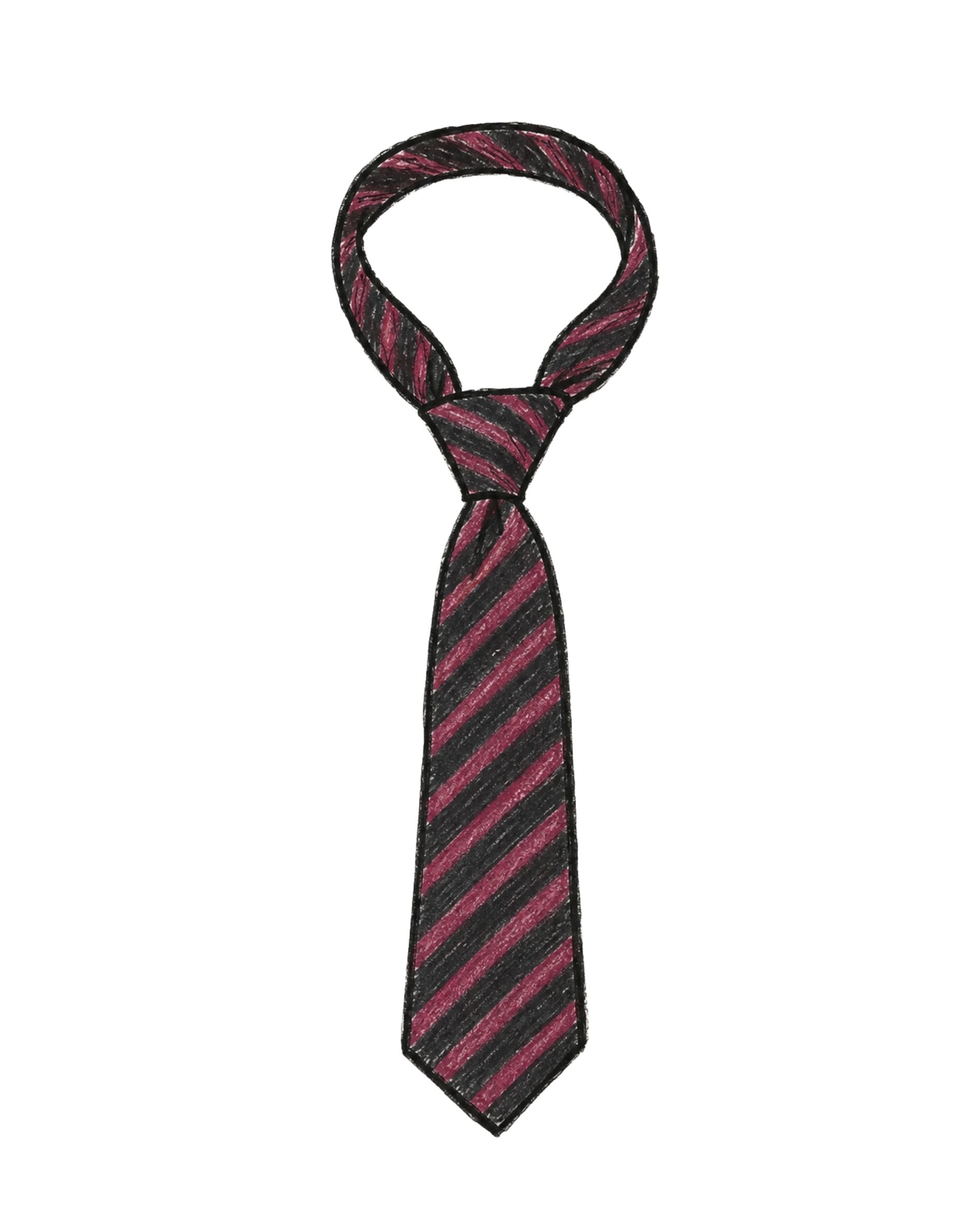 Striped Burgundy Tie