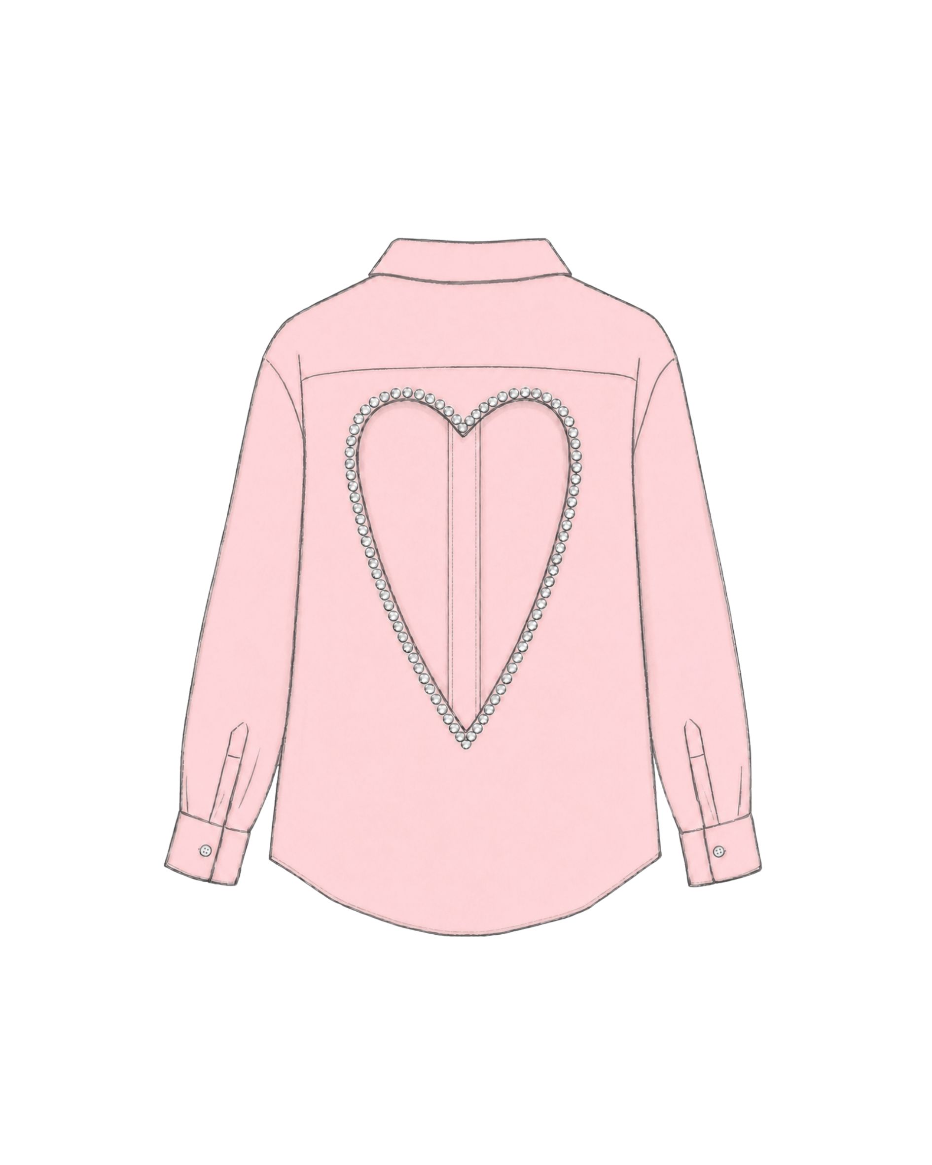 Baby Pink Heart Shirt – Open Back