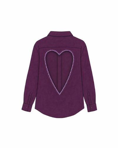 Purple Heart Shirt - Open Back