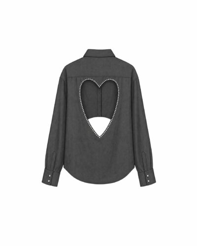 Grey Heart Shirt - Cropped