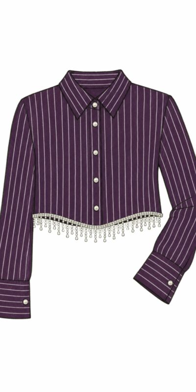 Purple Striped Shirt