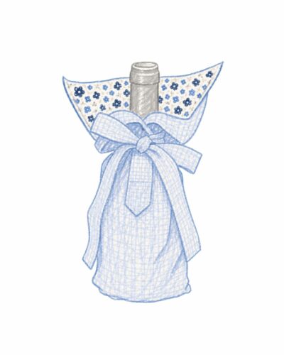 Baby Blue Wine Case - Shirt's Sleeve