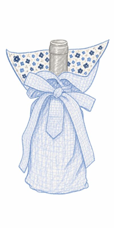 Baby Blue Wine Case - Shirt's Sleeve
