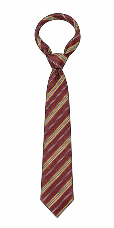 Striped Bordeaux Tie
