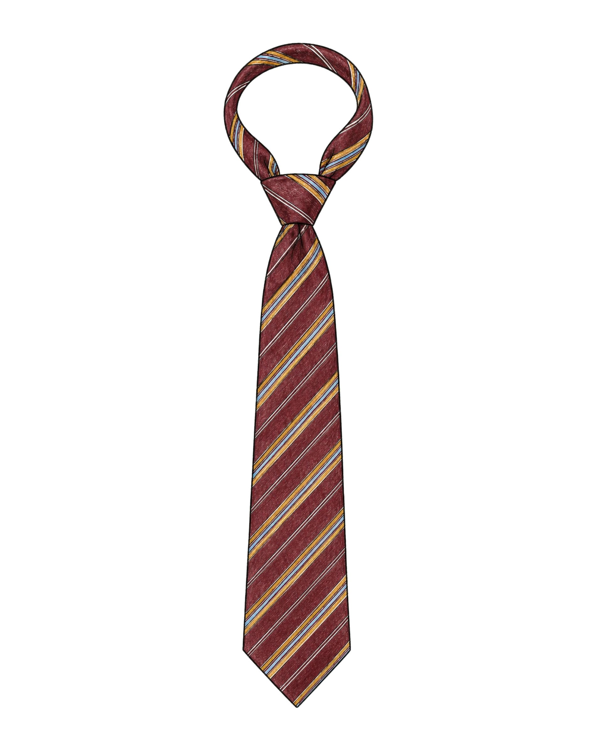 Striped Bordeaux Tie